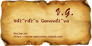 Vörös Genovéva névjegykártya