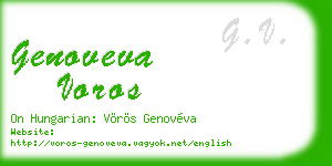 genoveva voros business card