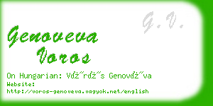 genoveva voros business card